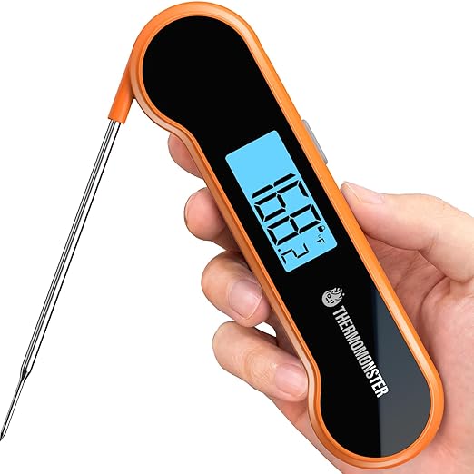 0.5 Sec Instant Read Meat Thermometer Digital for Cooking, Grey