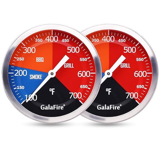 GALAFIRE 3 3/16 Inch BBQ Temperature Gauge for Smoker Wood Charcoal Pit