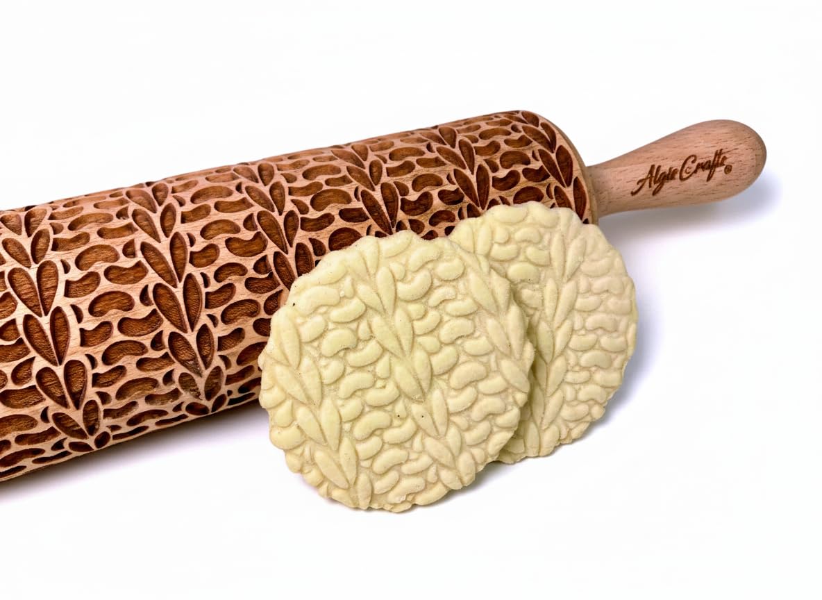 MELODY EMBOSSING ROLLING PIN with NOTES LASER ENGRAVED for EMBOSSED COOKIES GIFT FOR MUSICIAN