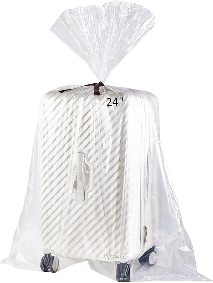 Wowfit 5 CT 36x50 inches Extra Large Clear Plastic Bags, Durable and Multipurpose, Transparent for Attic and Basement Storage (1.6 Mil Flat Bags, Includes 5 Ties)