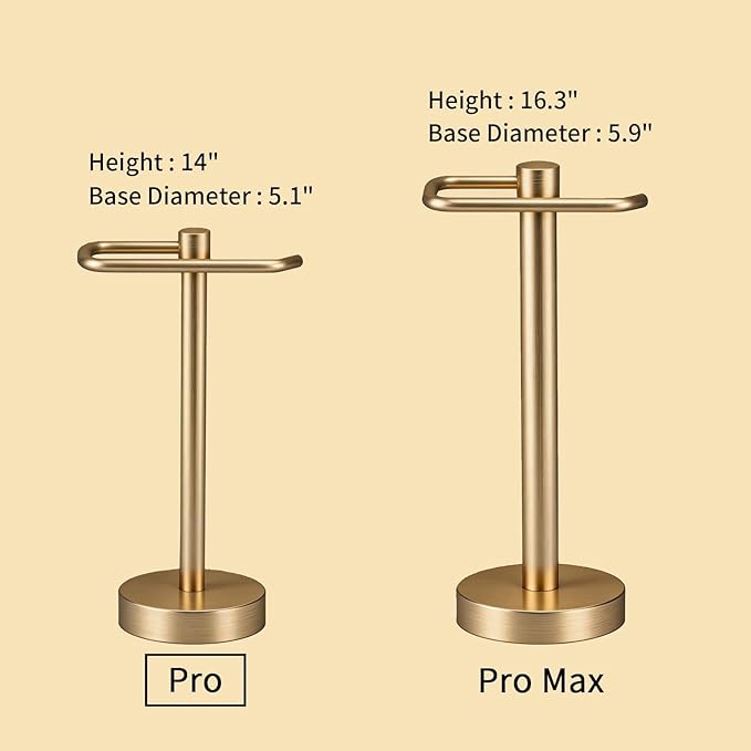 YUMORE Hand Towel Holder Stand Countertop Towel Rack Free Standing Towel Bar Hanger for Bathroom Kitchen