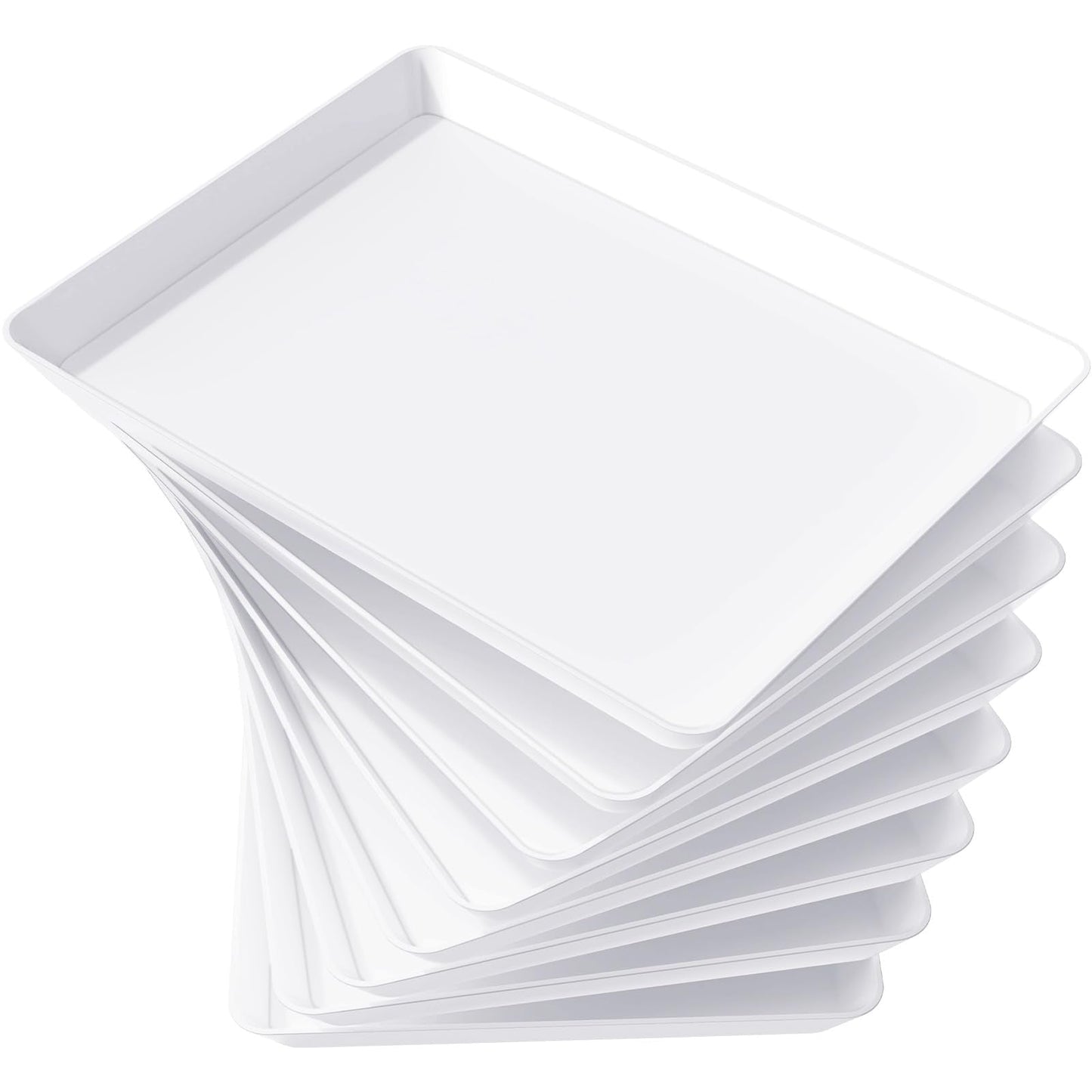 Lifewit 8 Pcs Serving Tray for Party, Reusable Plastic Food Serving Platter