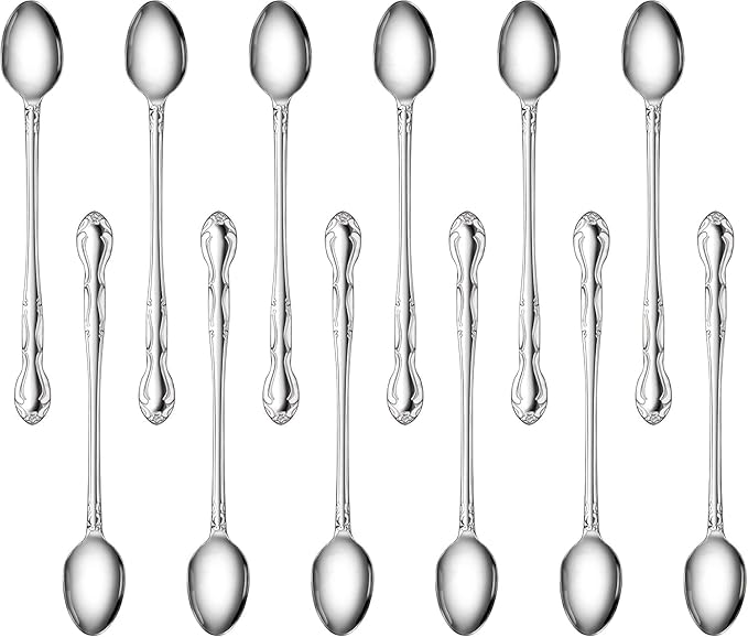 New Star Foodservice Rose Pattern Stainless Steel Oyster Fork, 5.8-Inch, Set of 12, Commercial Grade