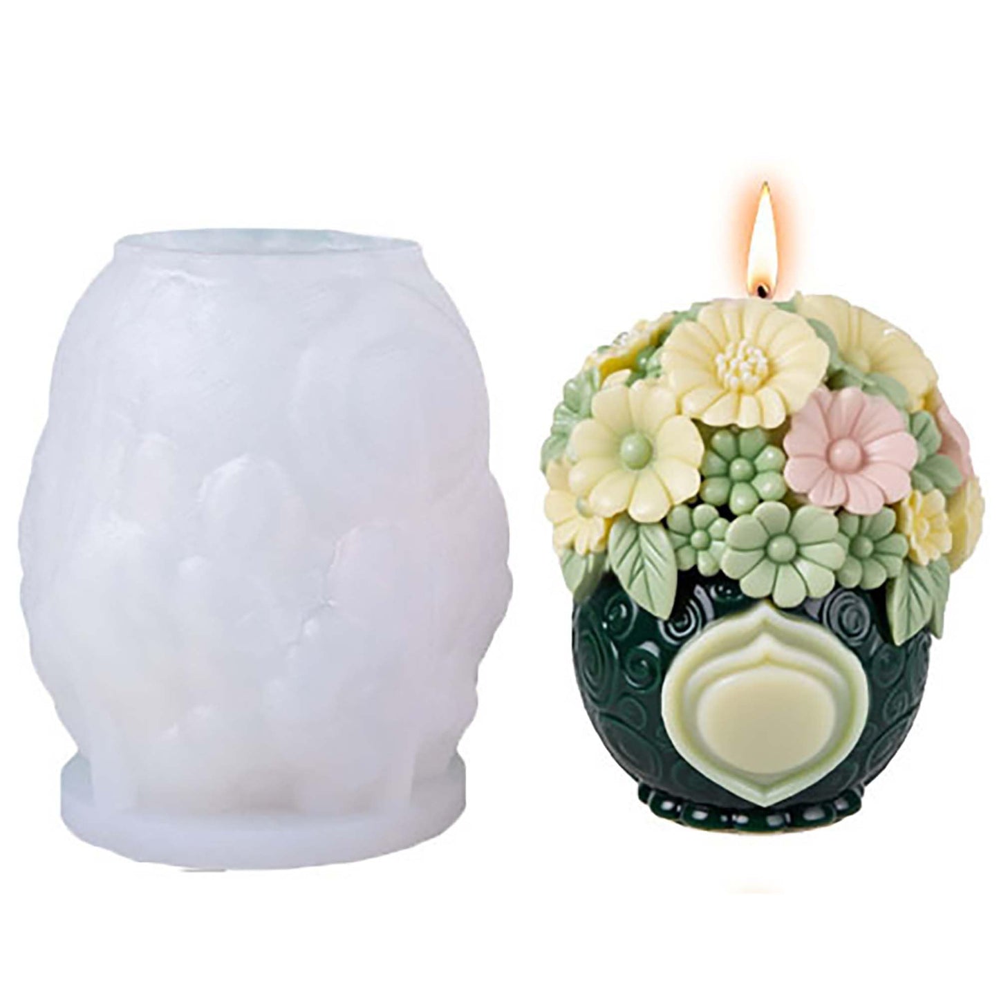Wave Candle Mold Resin Casting Molds - Jewelry, Candle Making & Craft Supplies - 3D Silicone Mold