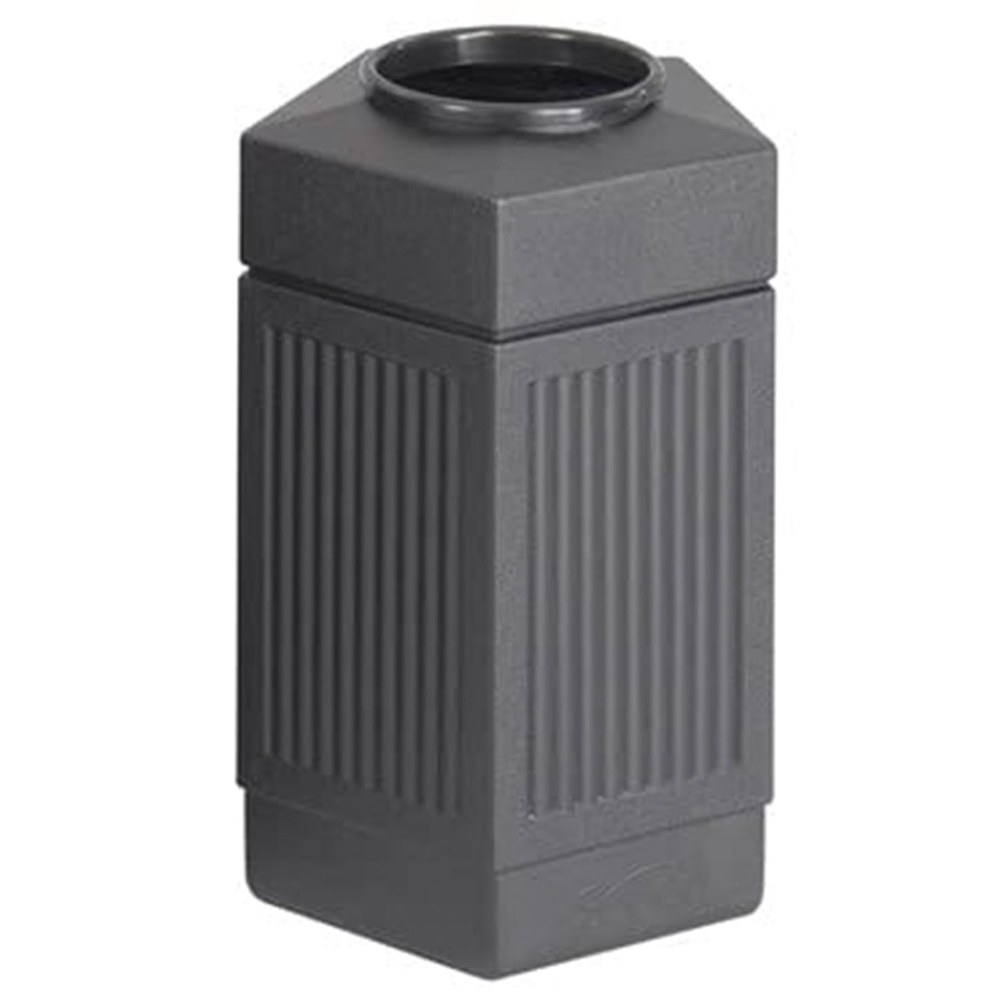 Safco Canmeleon Trash Can, 38 Gallons, Indoor and Outdoor Use, Open Top, Durable & Weather-Resistant Commercial Garbage Can, Black