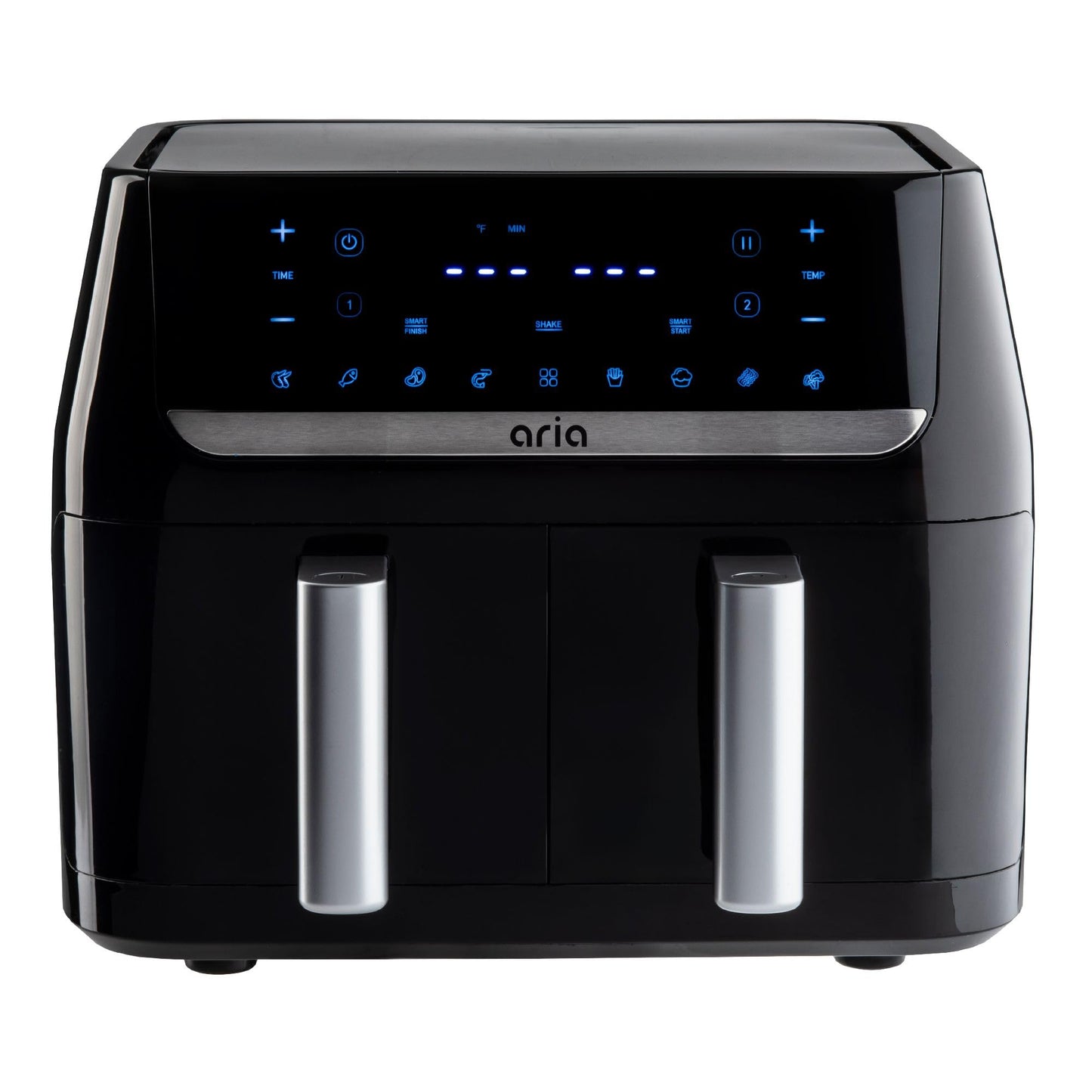 Aria Air Fryer, Non-Stick Ceramic Build, Dishwasher Safe Ceramic Non Toxic Large Sized Airfryer Basket, Touchscreen Display & Auto Shutoff, BPA & Teflon Free with Cookbook (4 Qt Flip Flop (2+2))