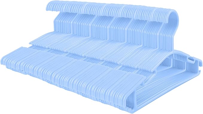 GoodtoU Baby Hangers Plastic Baby Clothes Hanger 100 Pack Kids Hangers for Closet Infant Toddler Children Hanger Blue