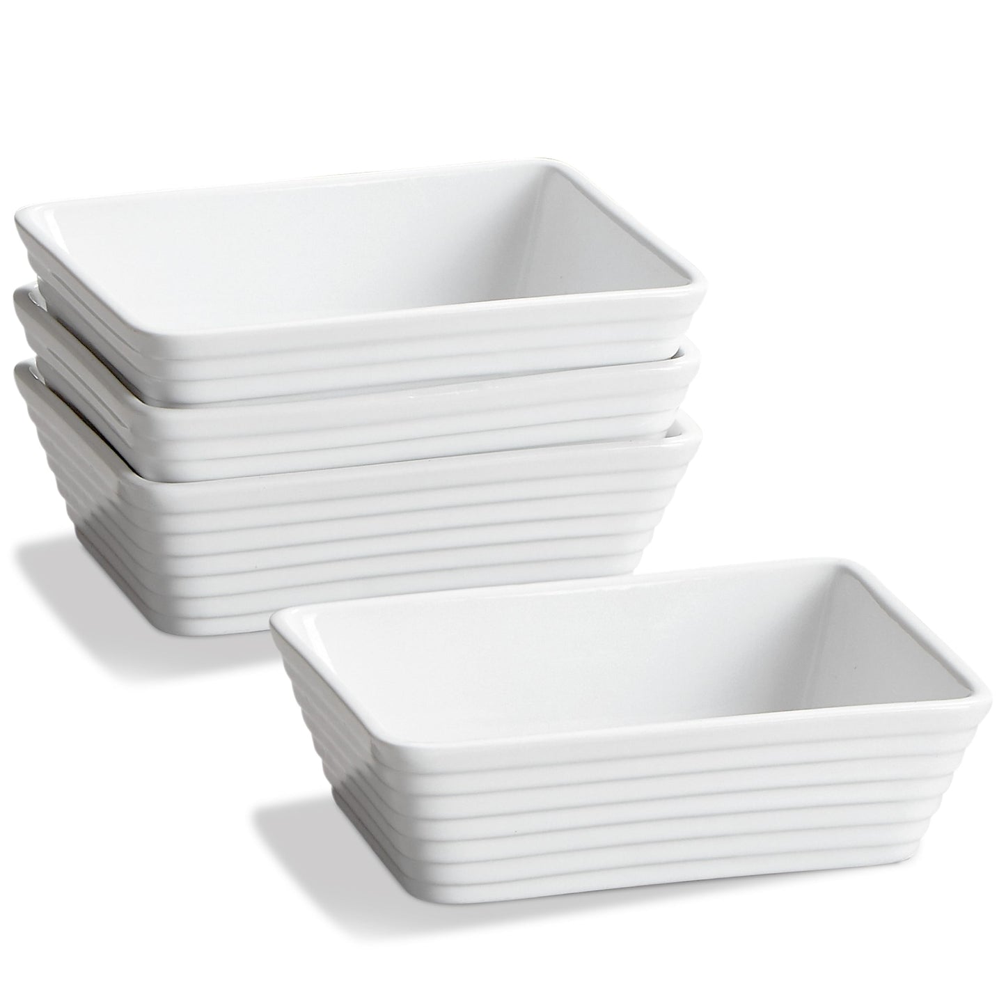 ONEMORE Baking Dishes for Oven, 9x13 Large Casserole Dishes for Oven with Roasting Racks, Rectangular Ceramic Baking Dish Set of 3 for Cooking & Serving, Deep Dish Lasagna Pan (3QT/2.1QT/1.3QT)