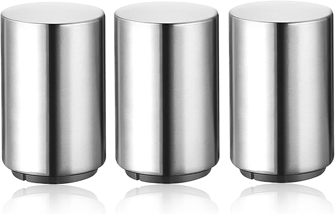 Portable Push Down Magnetic Beer Bottle Openers (8 Packs), No Damage to Caps, Quick to Open, Automatic Stainless Steel Pop the Top Cap Opener for Home Bar Camping and Traveling, Bartender Opening Tool