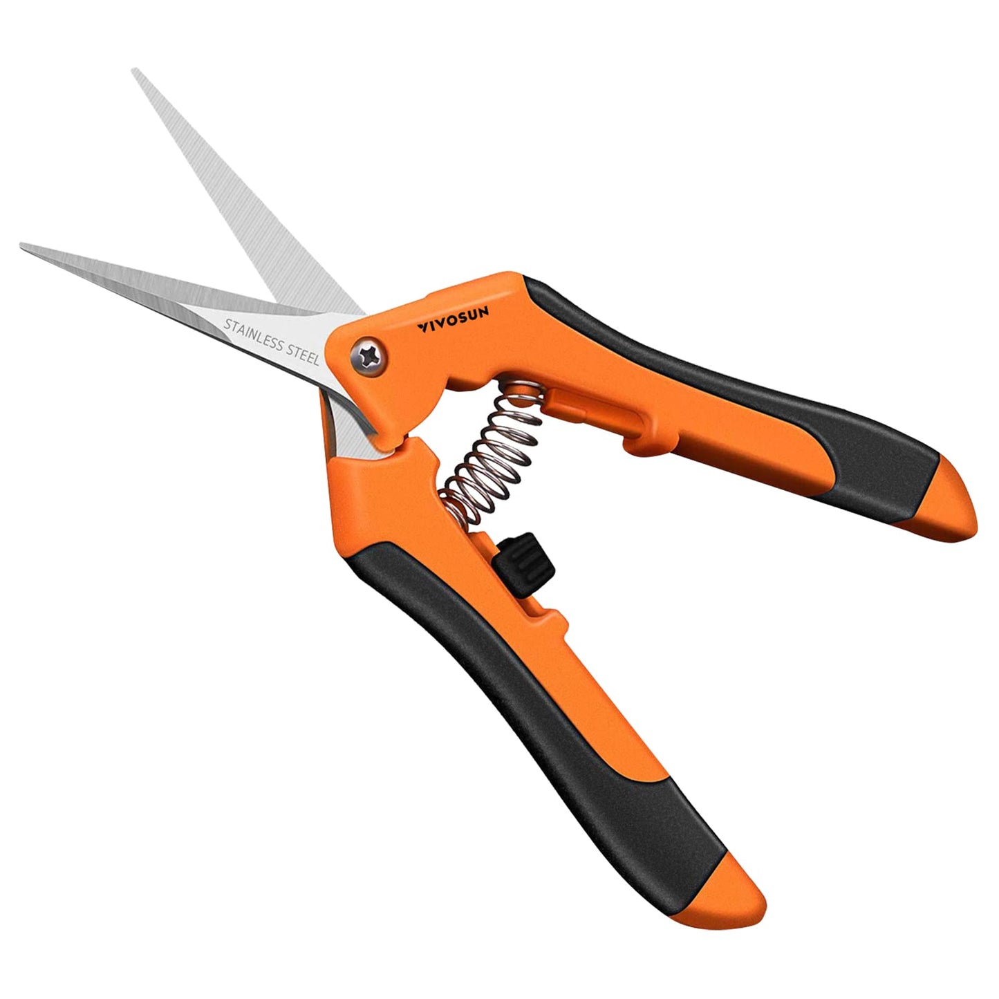 VIVOSUN 6.5 Inch Garden Scissors, Orange Pruning Shears for Plants, 6-Pack