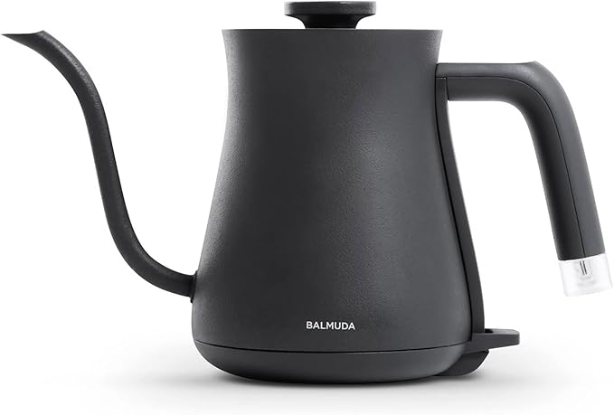 BALMUDA The Kettle | Electric Gooseneck Kettle | Lightweight | Stainless Steel | 0.6L (20fl oz) Capacity | Neon Light Indicator | Perfect for Tea and Coffee | US Version | White