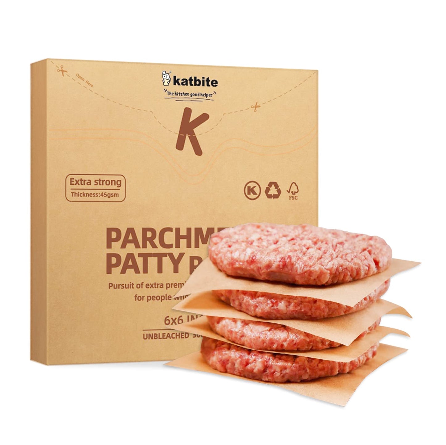 Katbite Parchment Paper Baking Sheets, 265 Pcs, 10x15 Inch, Heavy Duty
