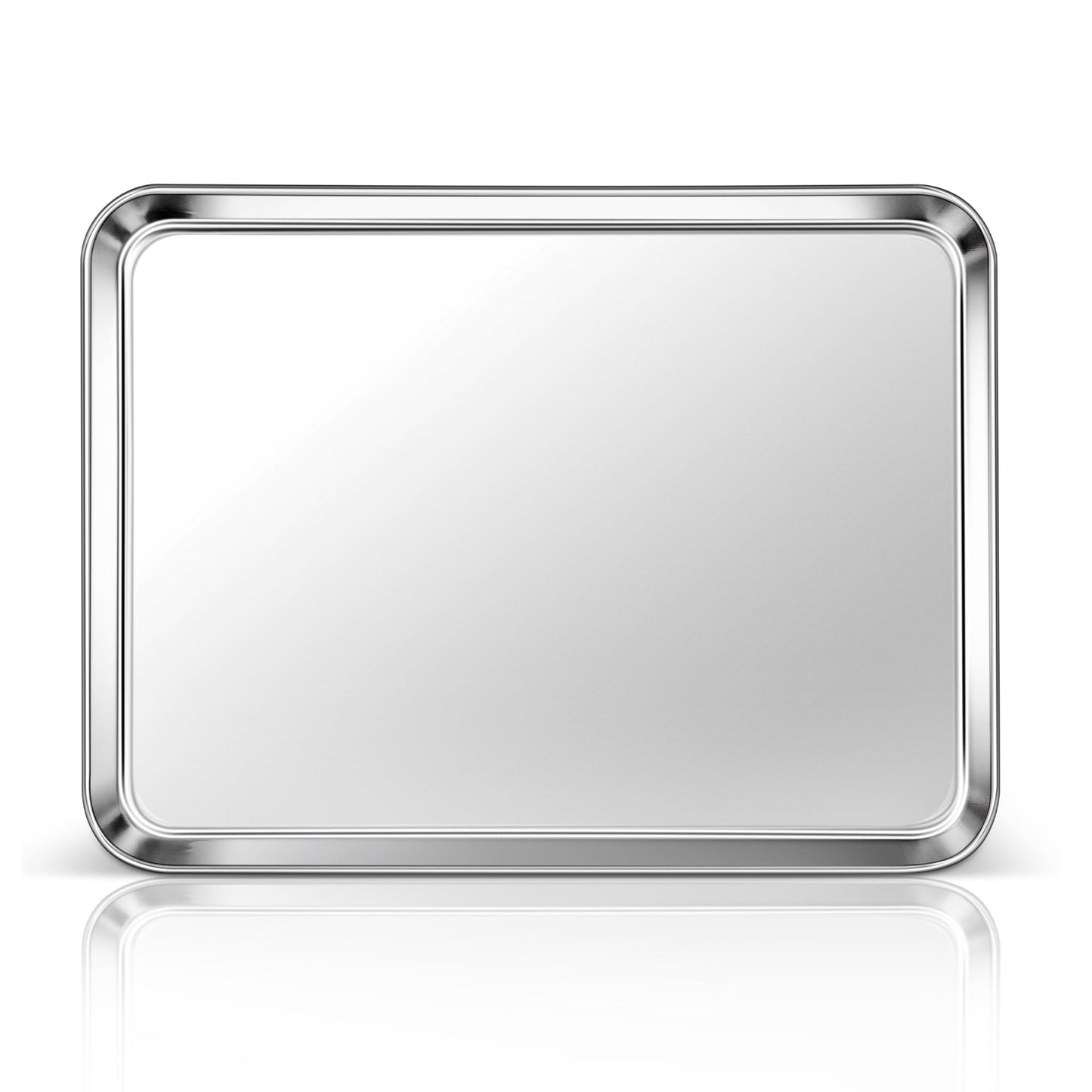Homikit 9x13 Inches Stainless Steel Quarter Sheet Pan Set of 2, Non Toxic
