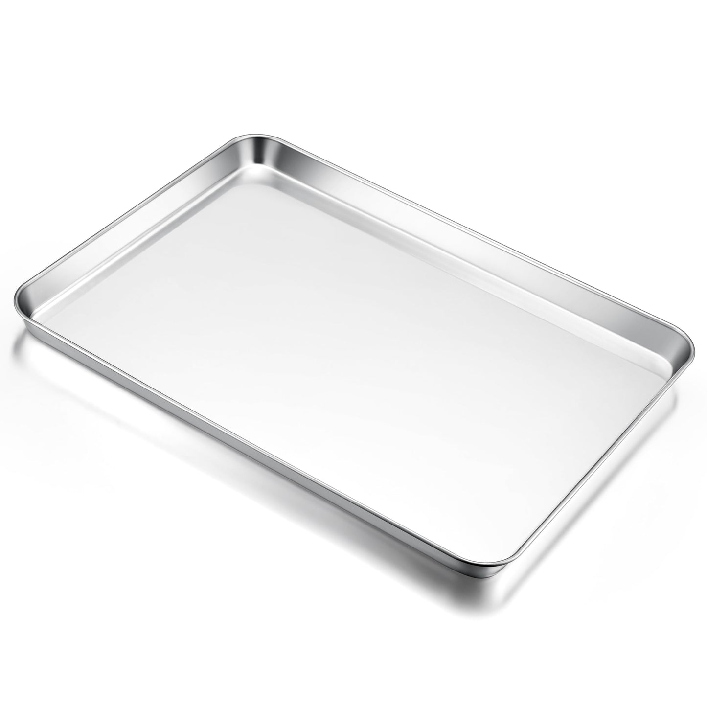 E-far Small Baking Sheet, 10.5”x8.3” Stainless Steel Toaster Oven Tray