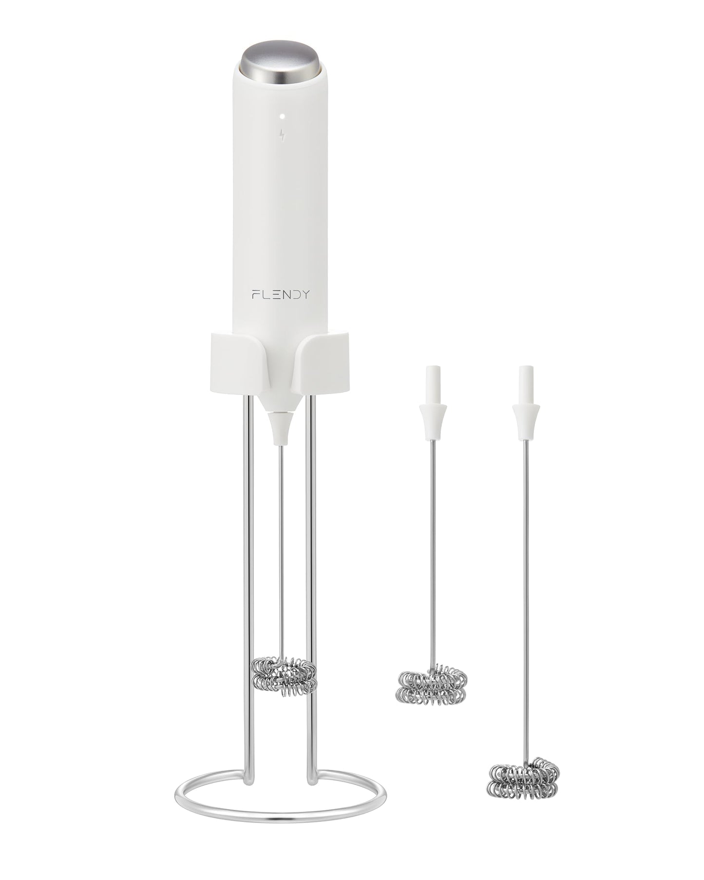 Flendy Rechargeable Milk Frother Handheld with Charging Stand