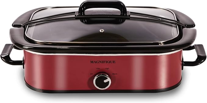 4-Quart Slow Cooker with Casserole Manual Warm Setting - Perfect Kitchen Small Appliance for Family Dinners, Dishwasher Safe Crock, Blue
