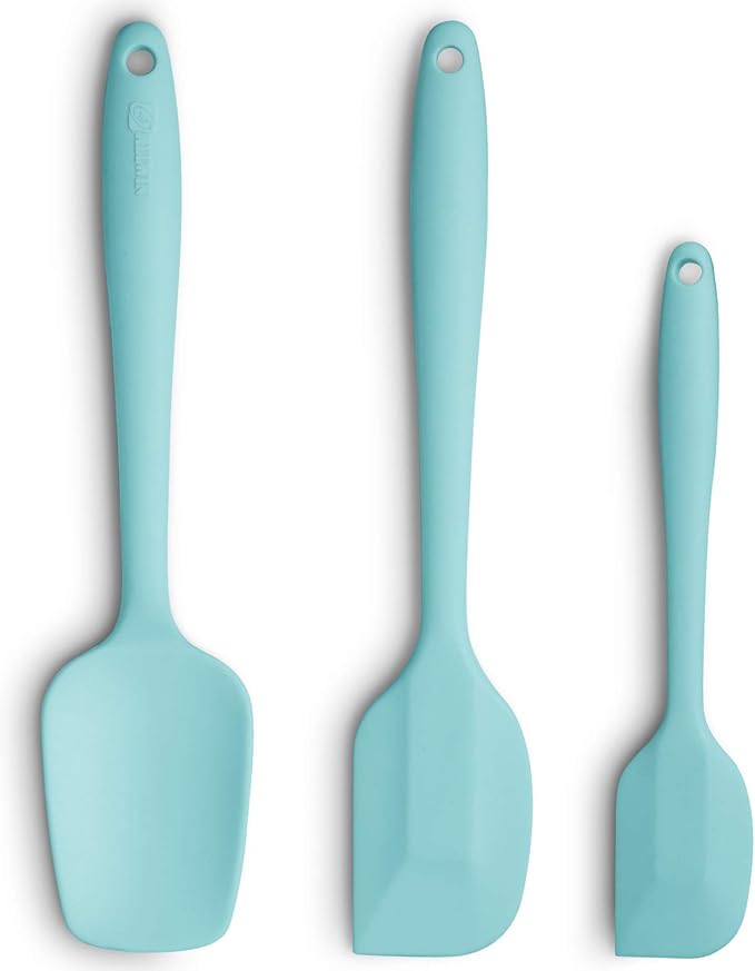 3-Piece Silicone Spatula Set, 600°F Heat Resistant, Orange