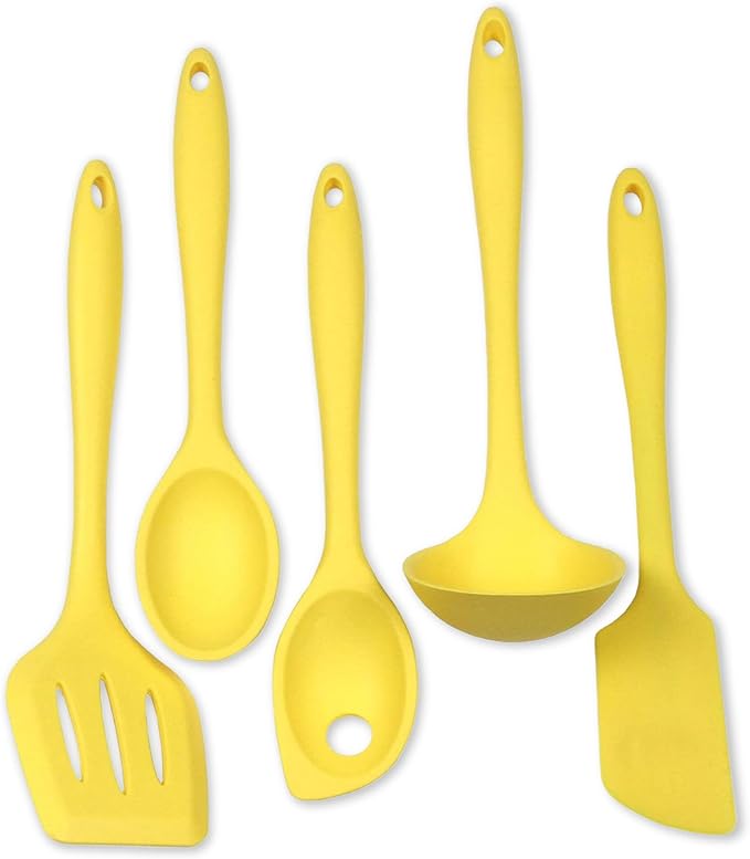 Chef Craft Premium Silicone Kitchen Tool and Utensil Set, 9 Piece, Red