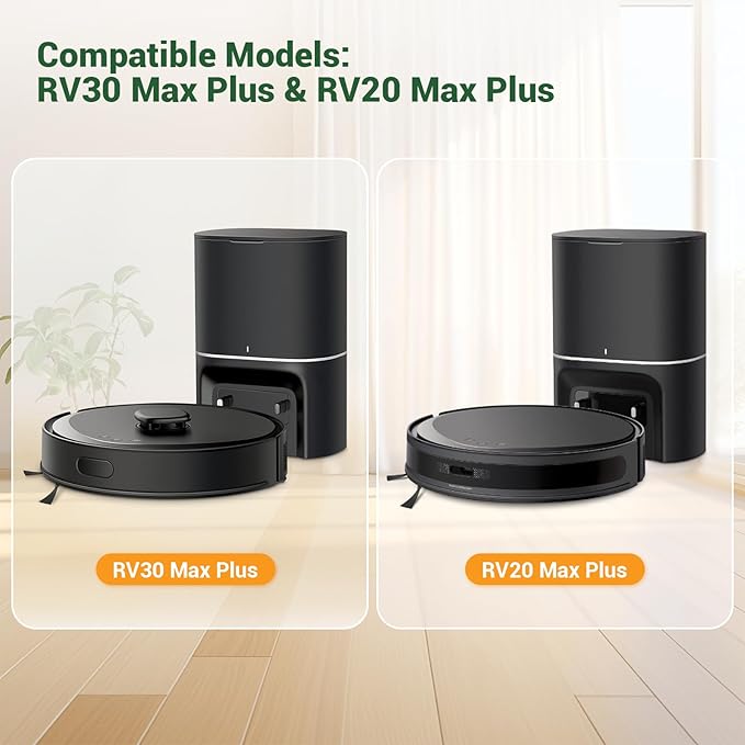 Bluevisk 14 Pack RV30 Max Plus Dust Bags Compatible with Tapo RV30 Max Plus RV20 Max Plus Robot Vacuum Bags 3L Large Capacity Heavy Duty Bags for Home Vacuum