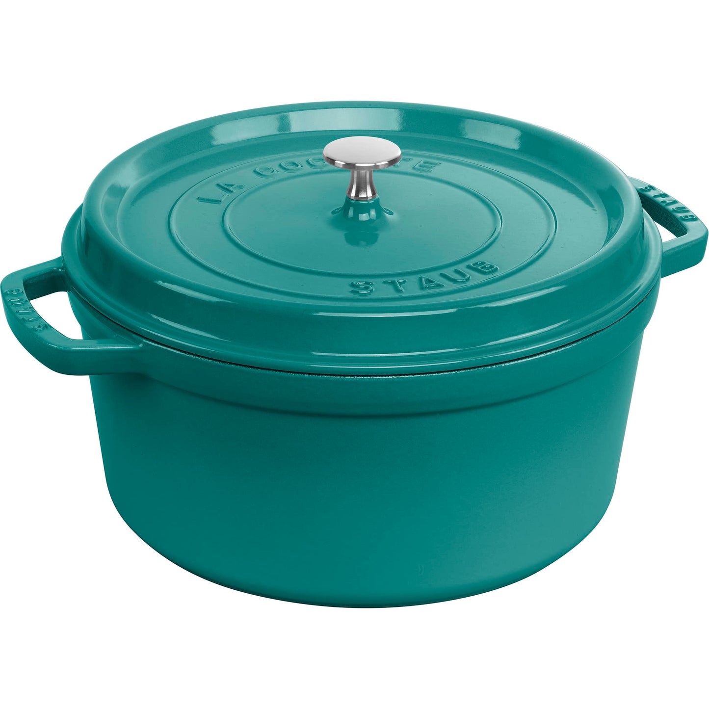 Staub Cast Iron 5.5-qt Round Cocotte - White Truffle, Made in France