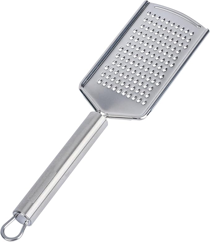 Restaurantware Stainless Steel Fine Cheese Grater - 6 Pack - German Standard Lemon Zester with Ergonomic Handle, Sharp Blades, Dishwasher Safe - Handheld Kitchen Grater for Parmesan, Garlic, Ginger