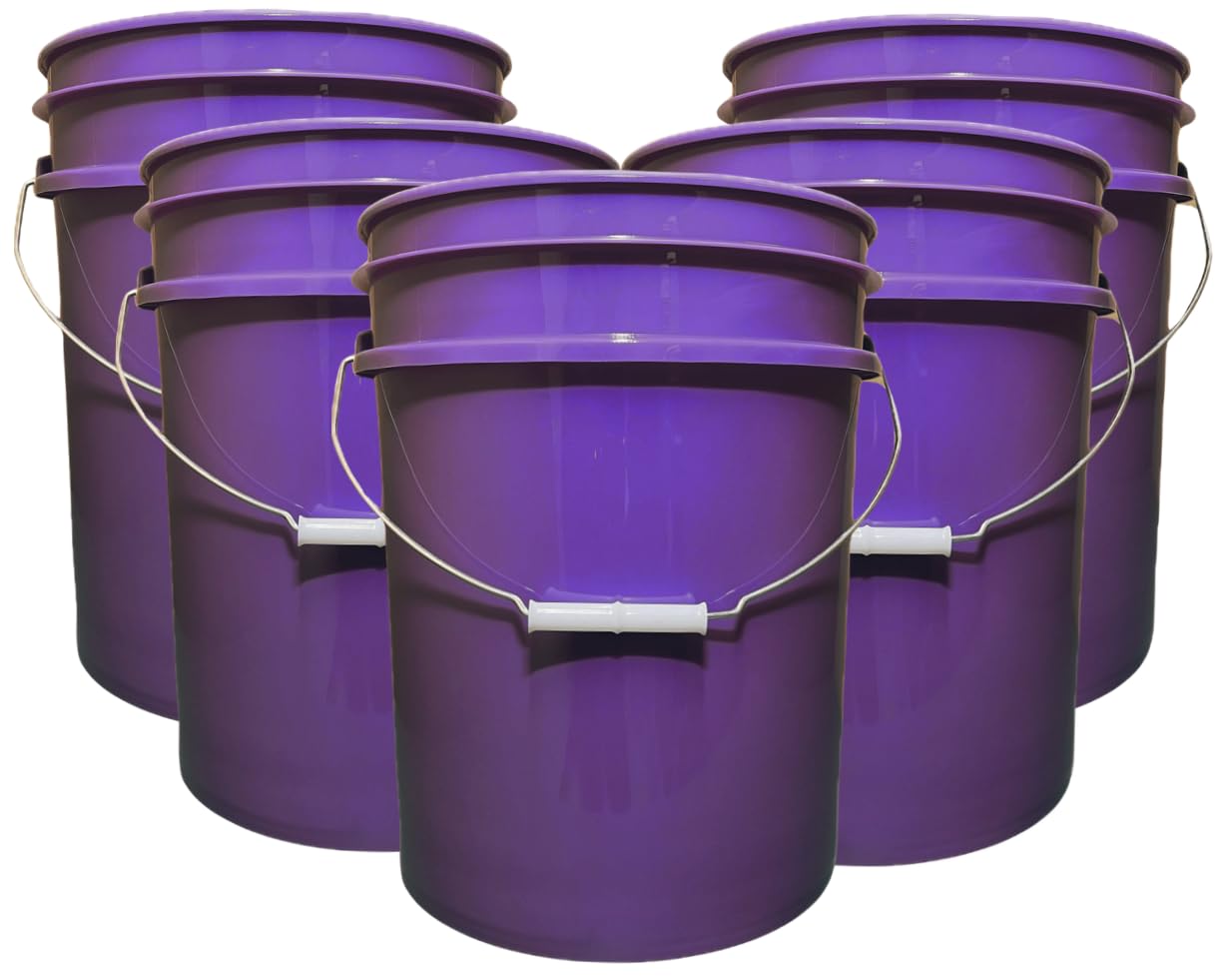 House Naturals 5 Gallon Premium HPDE Plastic Bucket - Made in USA Food Grade Container, BPA Free All Purpose Pail (5, Red)