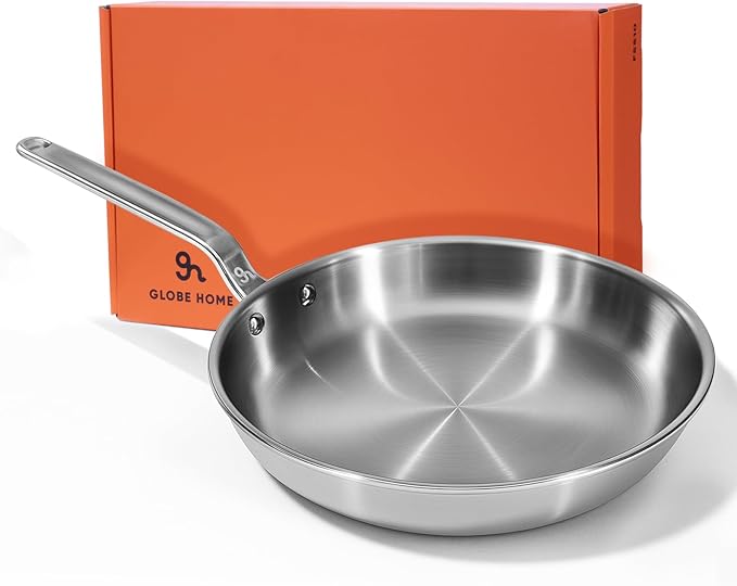 GLOBEHOME 10" 5-Ply Stainless Steel Frying Pan