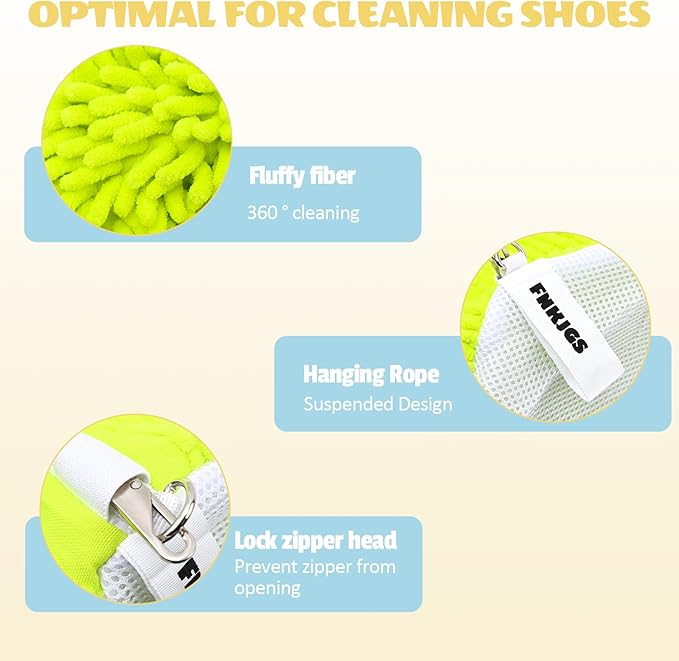 Shoe Washing Machine Bag:Shoe Washing Bag for Dryer & Washer, 2pcs Reusable Laundry Shoe Bag for Sneaker Tennis Shoes Unstain Cleaner Kit XXL (Green)