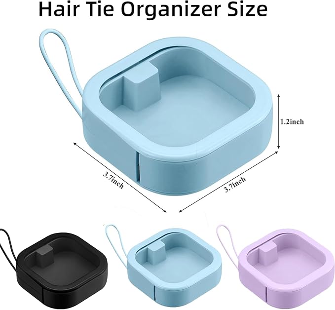 4pcs Hair Tie Organizer,Portable Travel Qtip Holder,Bathroom Storage Organizer Qtip Dispenser Cotton Swabs Dispenser Kids Hair Accessory Box with Lid for Bathroom,Desktop Organizer(Multicolor)