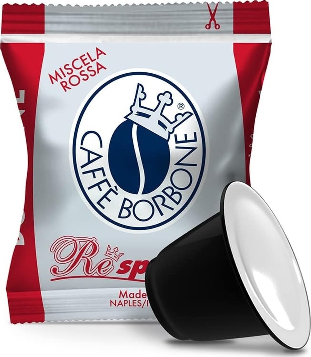 Caffè Borbone Coffee Capsules, Blue Blend, Medium Roast, 50 Count, Compatible with Nespresso, Made in Italy