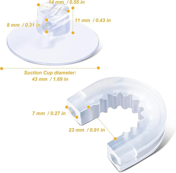 YeeBeny Bathroom Shower Caddy Connector Sucker with 6pcs Professional Strength Large Suction Cups, Easy to Attach, Replacement Suction Cups Compatible with Zenna Home, Simple Houseware, Multipurpose