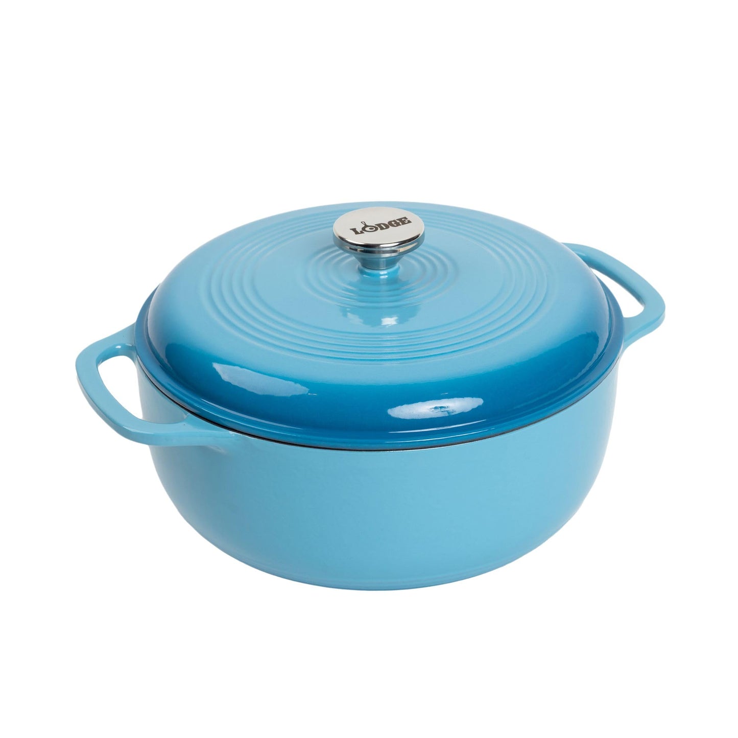 Lodge Essential Enamel Cast Iron Dutch Oven, 6 Quart, Lagoon