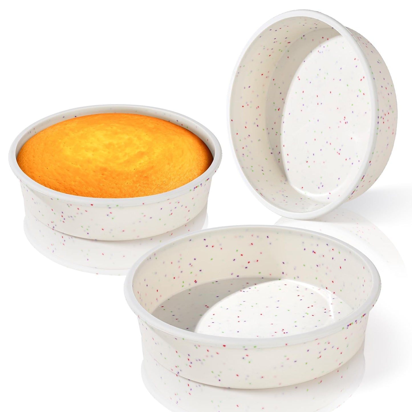 Vinino 10 Inch Round Cake Pan with Stainless Steel Frame