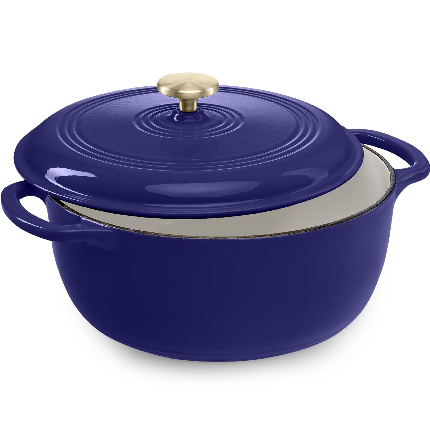 Best Choice Products 7.5 Quart Enamel Cast-Iron Round Dutch Oven, Family Style Heavy-Duty Pre-Seasoned Cookware for Home, Kitchen, Dining Room, Oven Safe w/Lid, Dual Handles - Graphite Gray