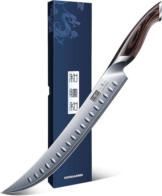 HOSHANHO Carving Slicing Knife, 10 Inch Razor Sharp Japanese Brisket Knife