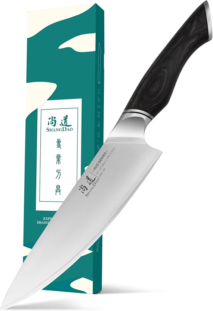 SHANGDAO Utility Knife, 6 Inch Small Kitchen Chef Knife, Ultra Sharp 3 Layers VG10 Alloy Steel, Multipurpose Paring Knife for Fruit and Vegetable Cutting with Wooden Handle, Gift Box