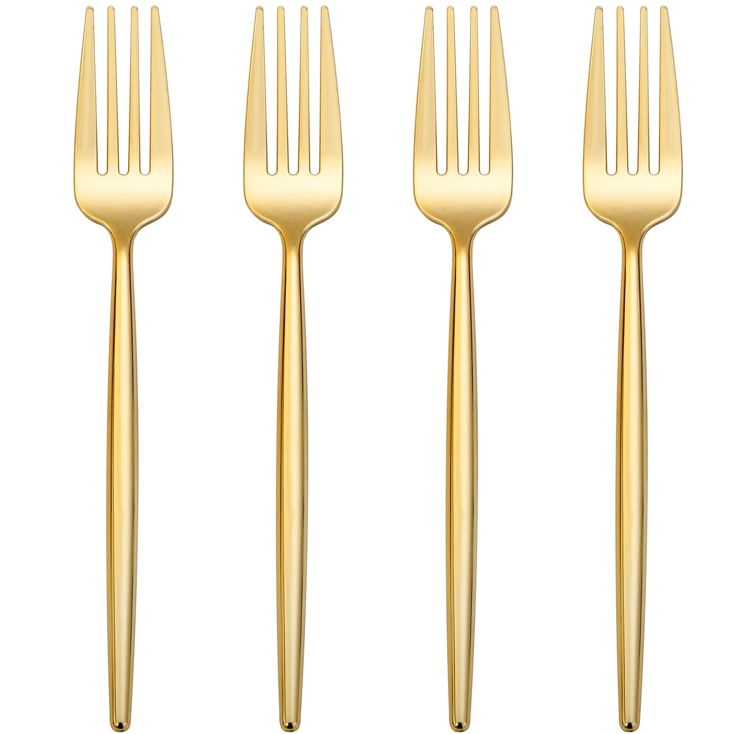 I00000 90 Pcs Gold Plastic Forks,Gold Disposable Utensils, Disposable Heavy Duty Plastic Forks Heat Resistant Perfect for Parties,Wedding,Dinners