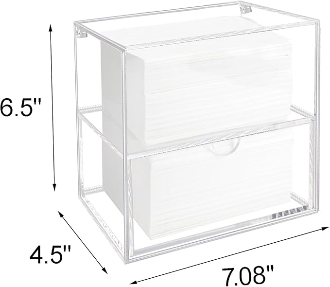 Dryer Sheet Holder Box, Acrylic Laundry Sheets Container, Dryer Sheets Storage Dispenser for Laundry Room