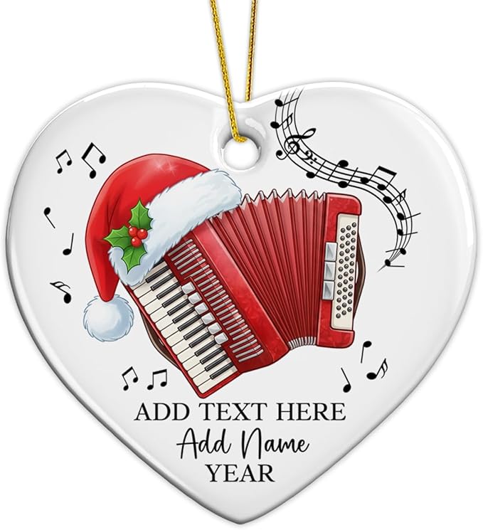 Customized Tuba Instrument Christmas Ceramic Ornament 2026, Tuba Player Christmas Tree Ornaments, Personalized Tubaist Xmas Ornament with Text Name & Year, Gifts for Men Women Music Lovers