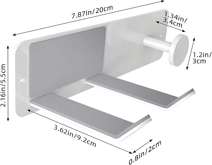 FLE Hair Dryer Holder Wall Mounted, Stainless Steel Self Adhesive Blow Dryer Holder Rack for Dyson Supersonic Hair Dryer,White