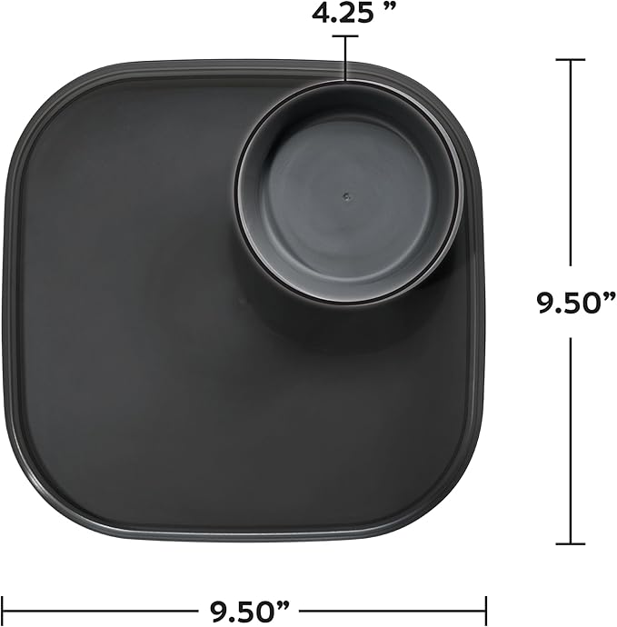 madesmart Dipware Dinner Plate, Carbon