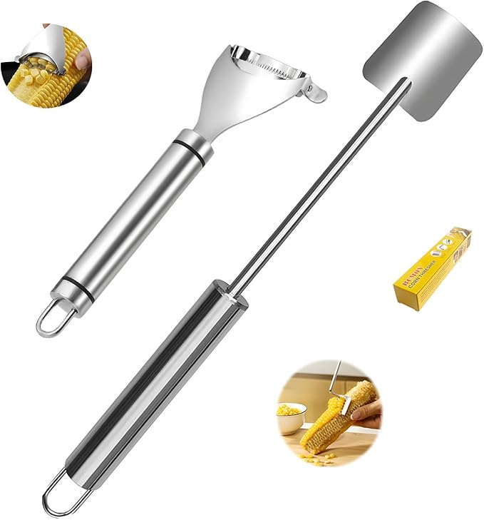 3 Pack Corn Peeler for Corn on the Cob, Stripper, Remover and Holders
