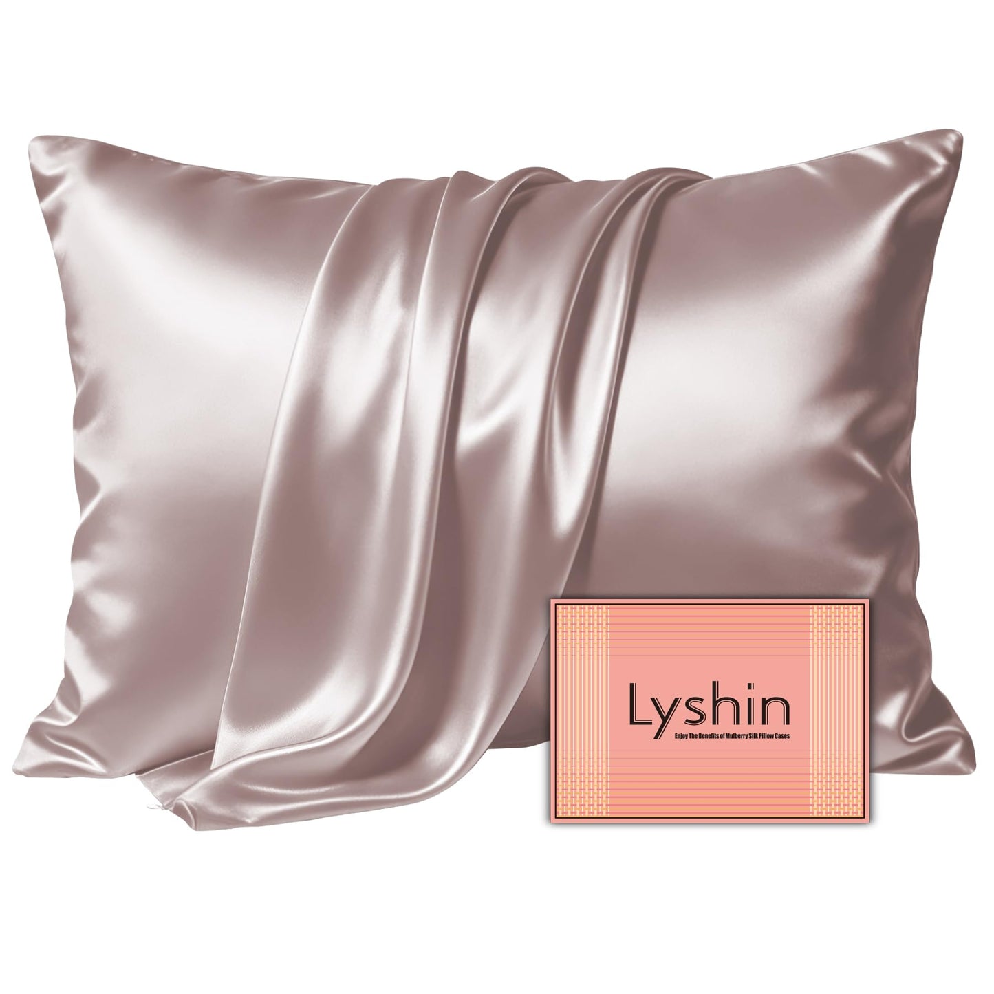 LYSHIN Silk Pillow Cases Standard Size with Hidden Zipper, Leopard