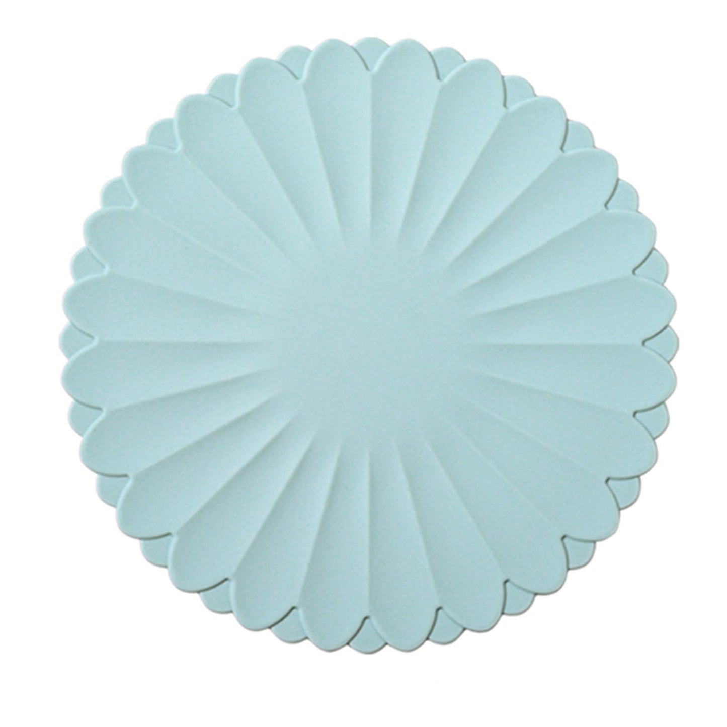Heat-Resistant Silicone Trivet Mats, Non-Slip Hot Plate Holder for Kitchen Countertops & Dining Table, Reusable Pot Holder Pad with Secure Grip, Dishwasher Safe (Sea Sky Blue, Diameter: 18cm/7.09")
