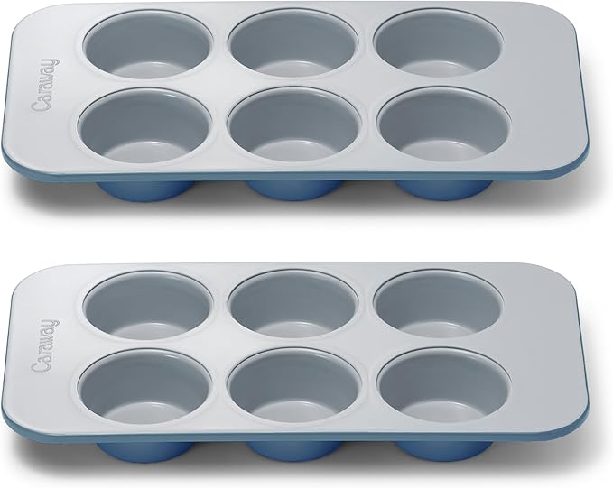 Caraway Non-Stick Ceramic-Coated 12-Cup Muffin Pan Duo