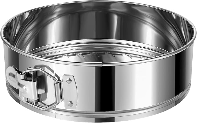E-Gtong 4/7/9-Inch Springform Pan Set, Removable Bottom, Stainless Steel
