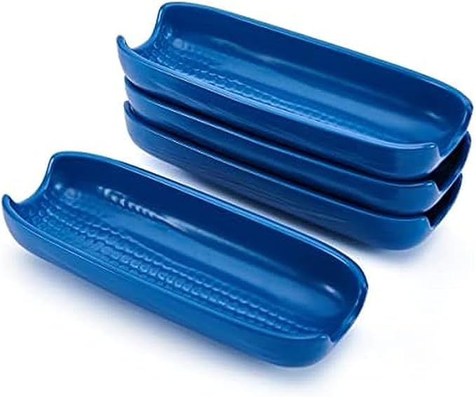 Pfaltzgraff Yorktowne Set of 4 Multicolor Corn Dishes, Durable Stoneware Side Plates with Vibrant Designs, Perfect for Serving Vegetables and Snacks