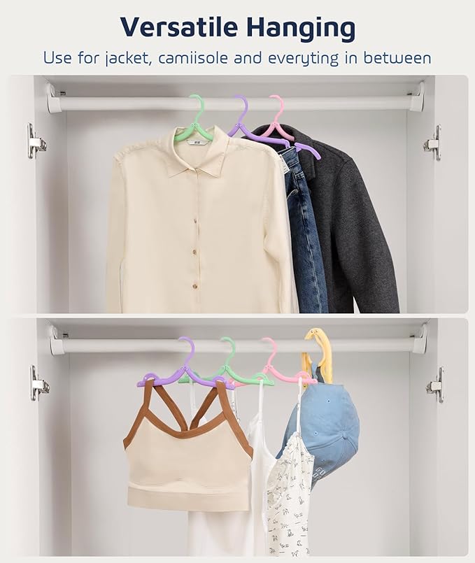 10 Pcs Travel Hangers, Cruise Ship Essentials Travel Essentials, Portable Cruises Must Haves 2026, Folding Hangers for Suitcase, RV Camping Airplane Europe Vacation Essential
