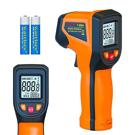 DEASOMIYE Infrared Thermometer Gun, -58°F~1112°F Laser Thermometer Temperature Gun, Non Contact IR Temp Gun with Adjustable Emissivity for Cooking,Griddle,HVAC,Fridge,Grill,Pizza Oven(Not for Human)