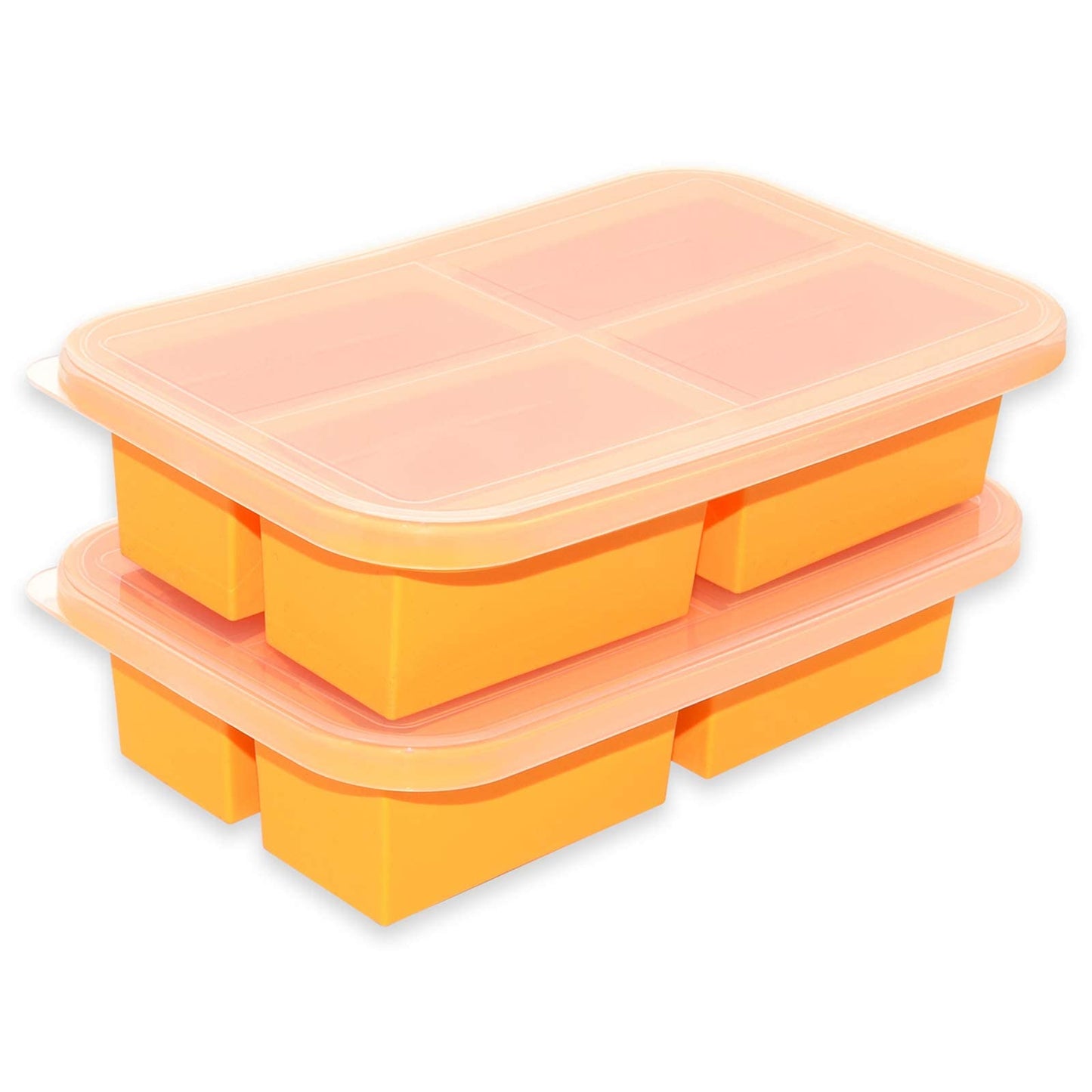 Bangp 1-Cup Silicone Freezer Molds with Lid for Soup Ice Cubes